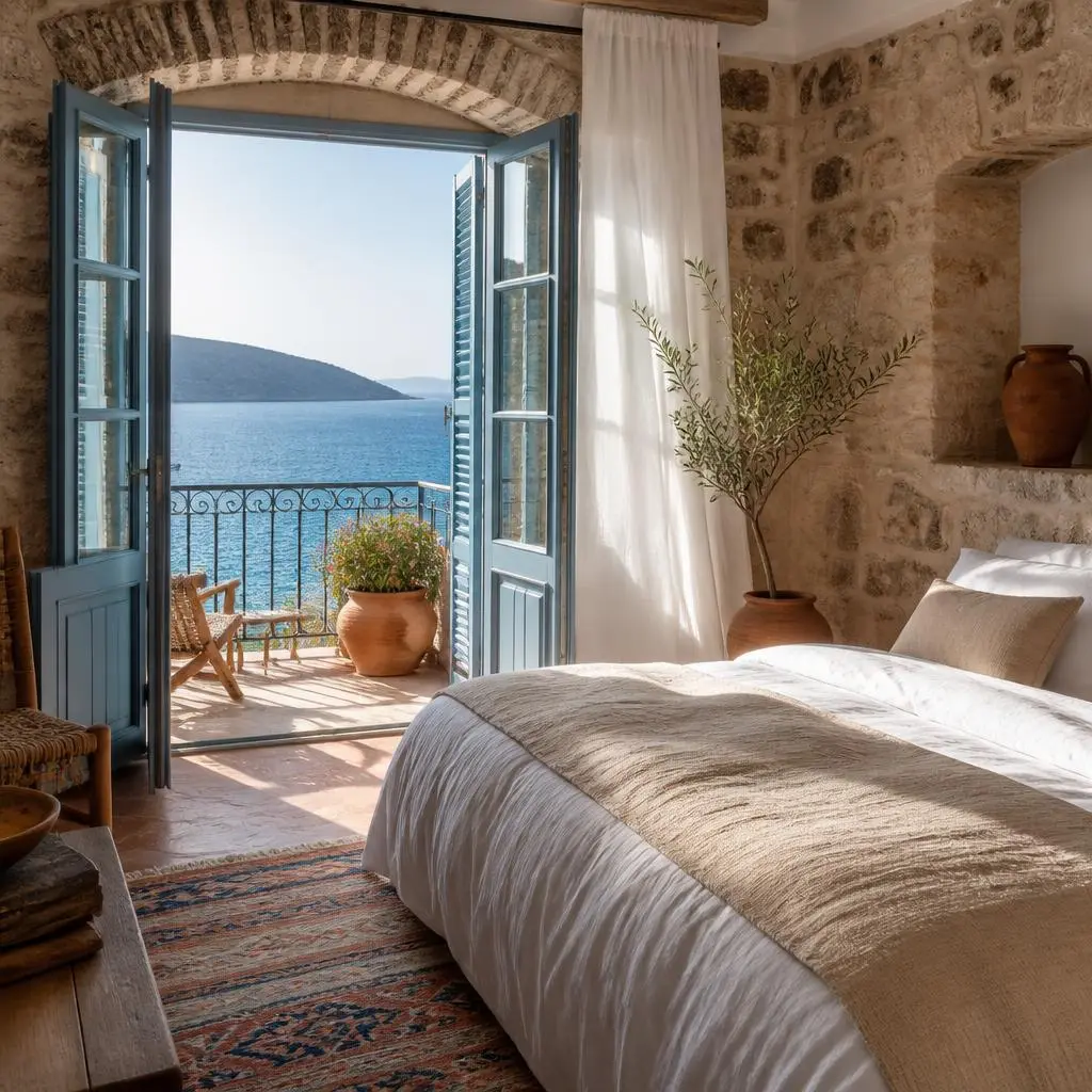 Sade ve aydınlık butik otel süiti
